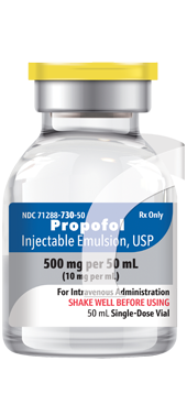 Propofol Injectable Emulsion, USP 500 mg per 50 mL